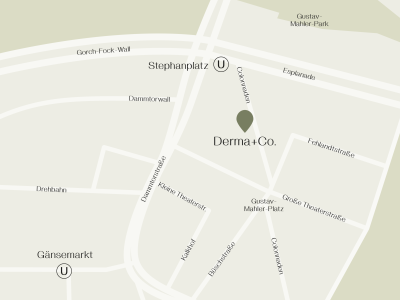 Kartendarstellung der Anfahrt zur Praxis