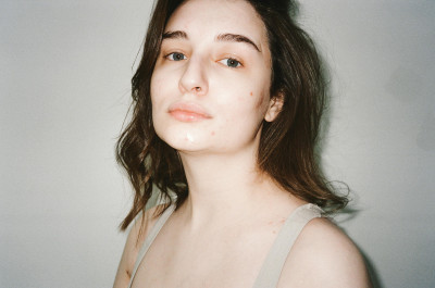 Young woman with natural skin